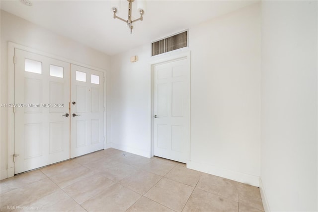 view of tiled entrance foyer