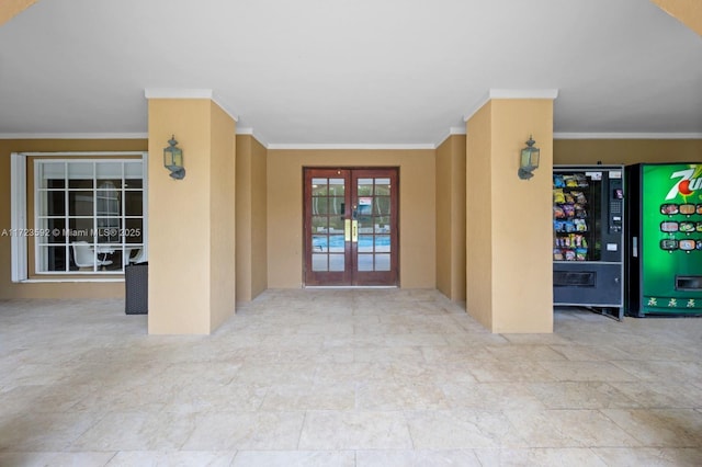 interior space with french doors