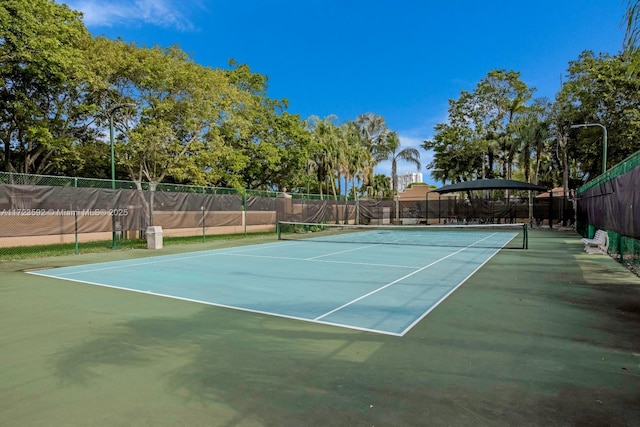 view of tennis court