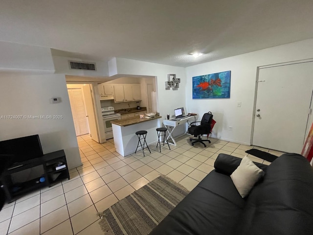 view of tiled living room