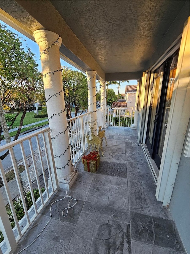 view of patio with covered porch