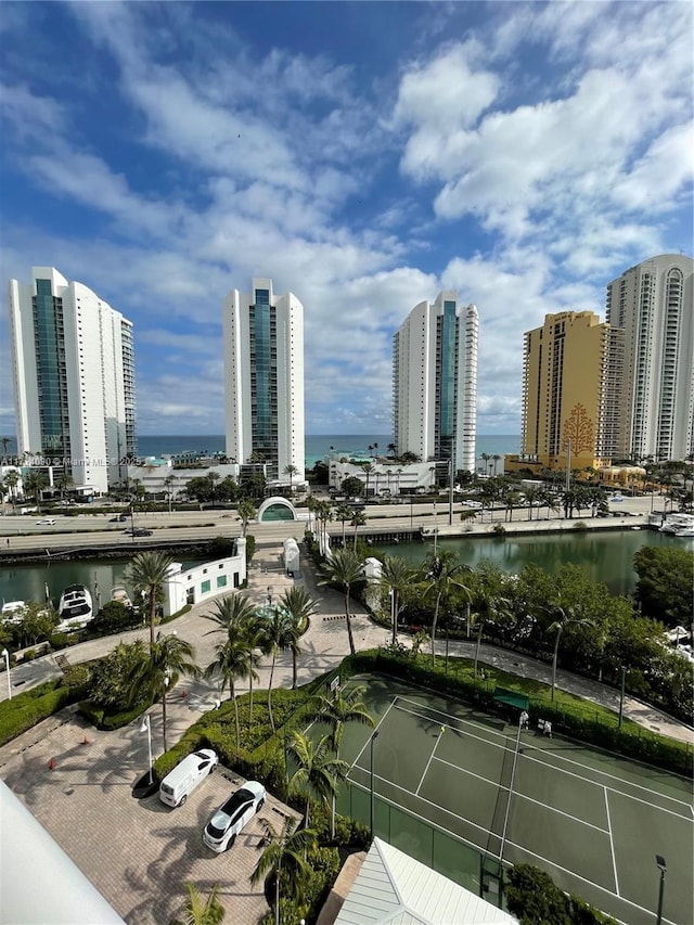 view of city featuring a water view