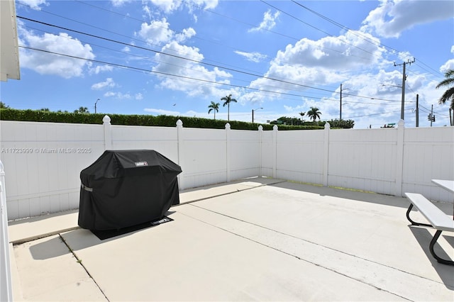 view of patio / terrace with area for grilling