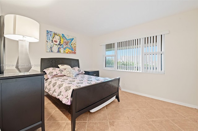 view of tiled bedroom