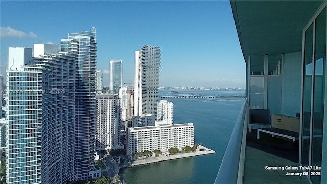 view of city featuring a water view