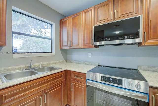 kitchen featuring sink and appliances with stainless steel finishes