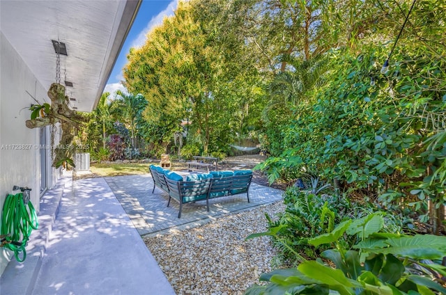 view of patio with outdoor lounge area