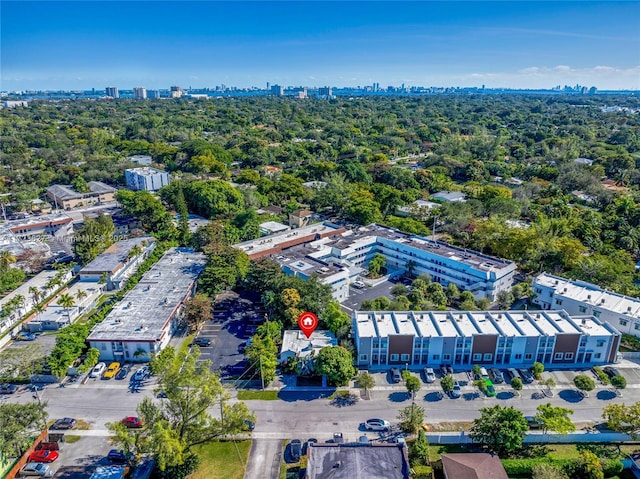 birds eye view of property featuring a view of city
