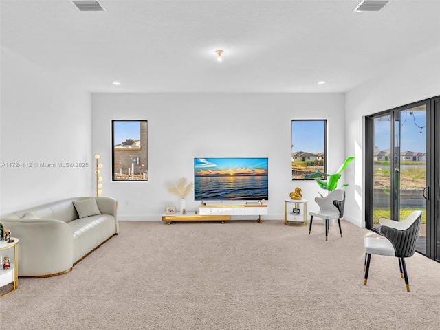 view of carpeted living room