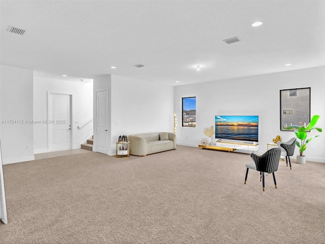 view of carpeted living room