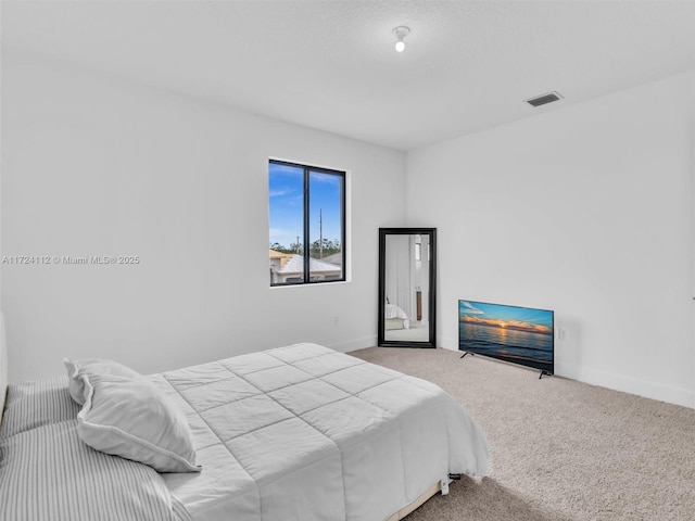 bedroom with carpet