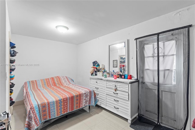 view of tiled bedroom