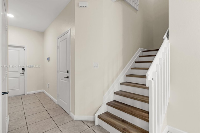 view of tiled foyer entrance