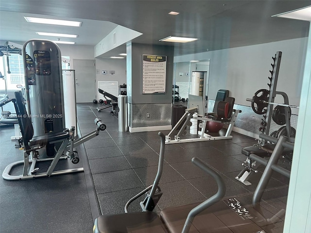 view of exercise room