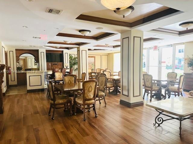 dining room featuring wood-type flooring