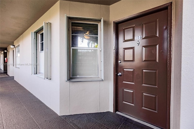 view of doorway to property