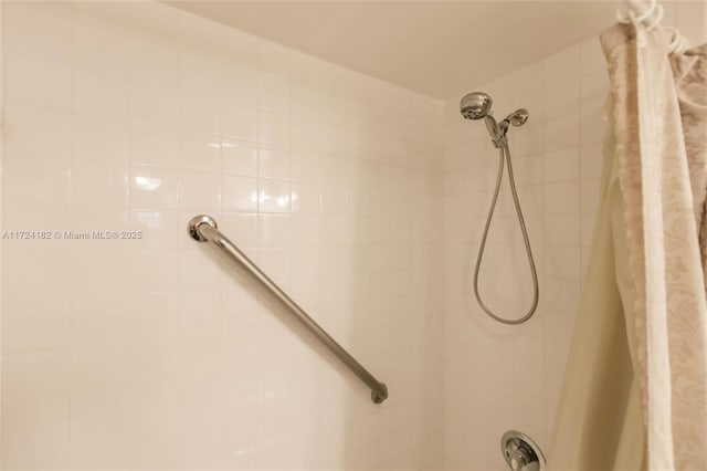 bathroom featuring walk in shower