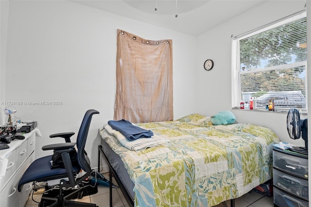 view of tiled bedroom