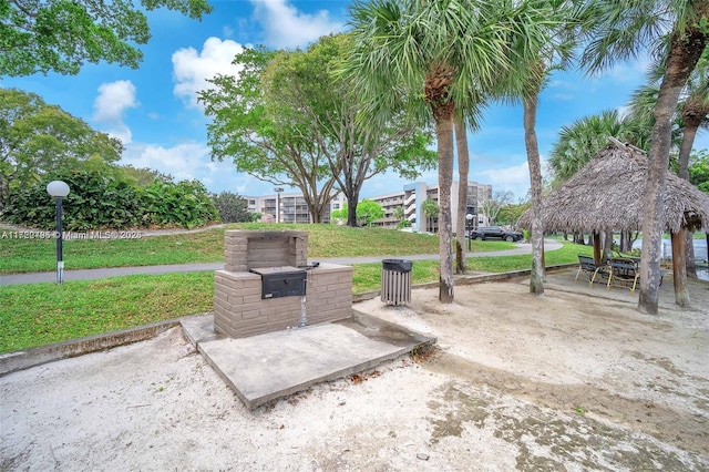 view of patio / terrace featuring a gazebo