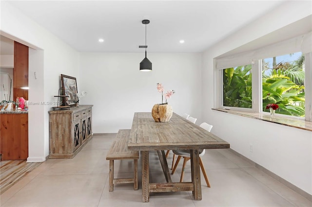 view of dining area