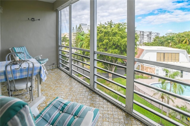 view of sunroom / solarium