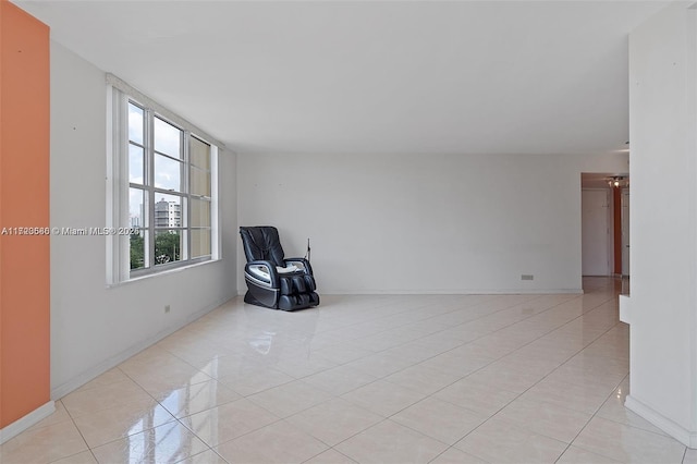 view of tiled spare room