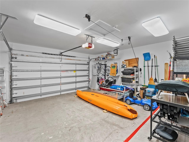 garage featuring a garage door opener