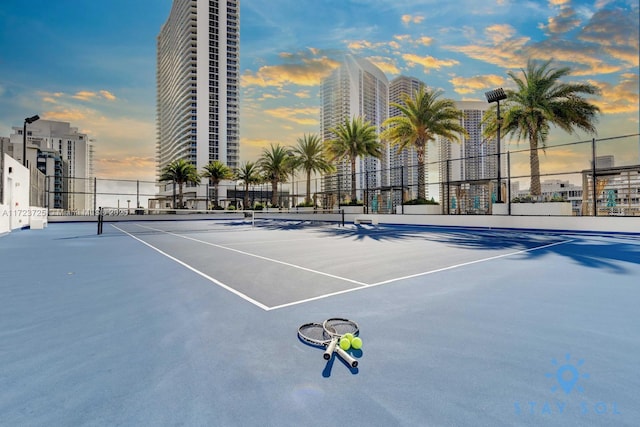 view of tennis court