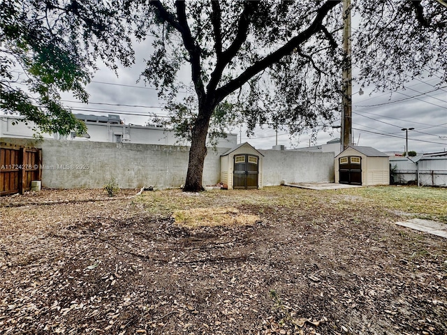 exterior space with an outbuilding