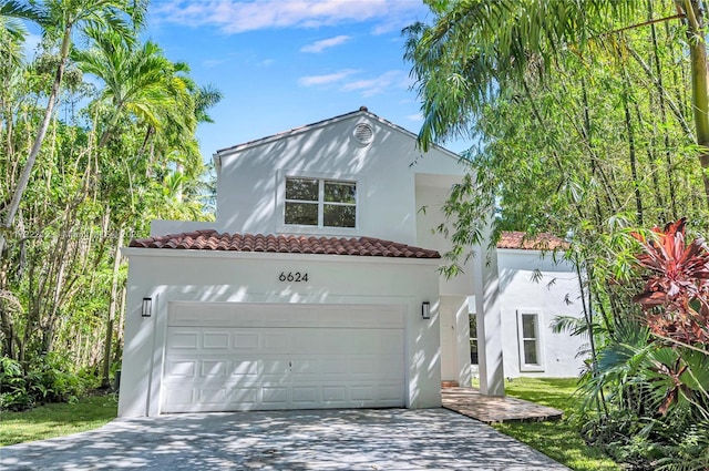 view of front of home featuring a garage