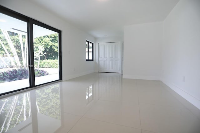 view of tiled spare room