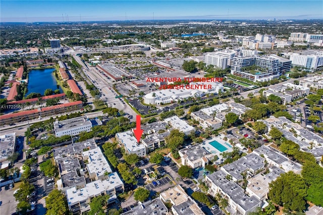 20291 NE 30th Ave Unit 108, Aventura, FL 33180 - drone / aerial view with a water view and a city view