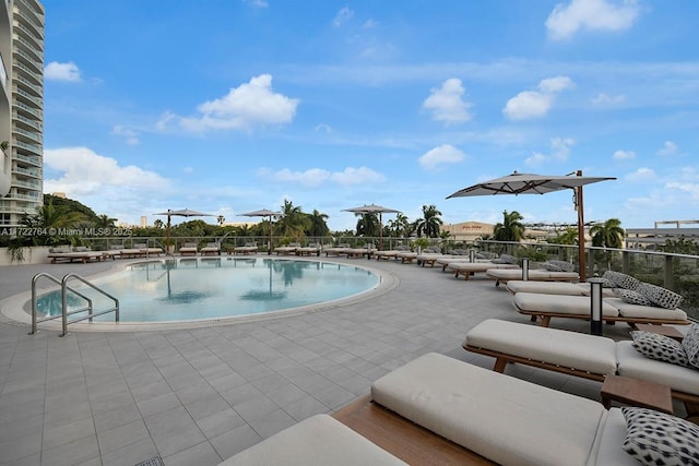 2655 S Bayshore Dr Unit 1212, Coconut Grove, FL 33133 - pool with a patio and an outdoor hangout area