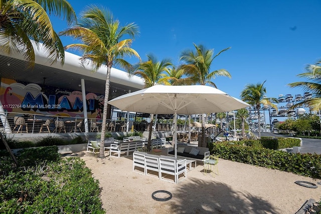 view of property's community featuring an outdoor living space