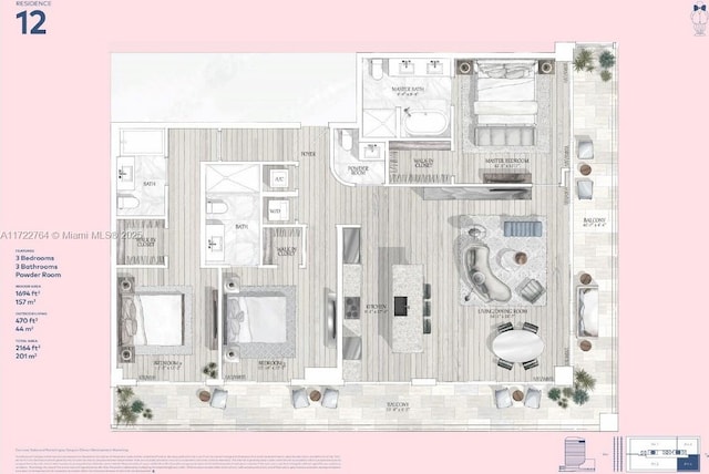 2655 S Bayshore Dr Unit 1212, Coconut Grove, FL 33133 - view of layout