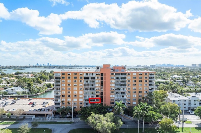 view of property with a water view