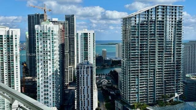 view of city with a water view