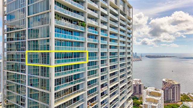 view of property featuring a water view