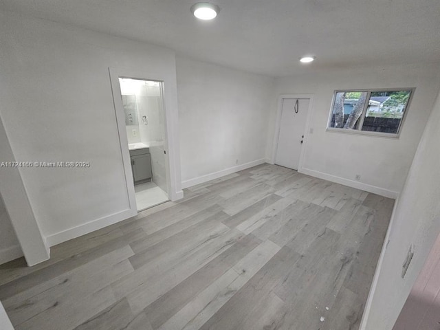 empty room featuring light hardwood / wood-style flooring