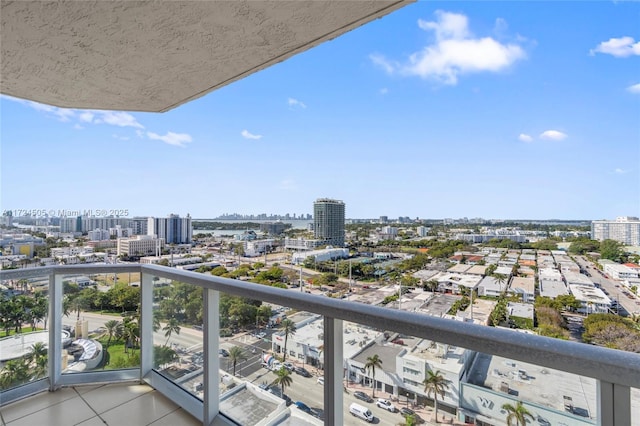 balcony with a view of city