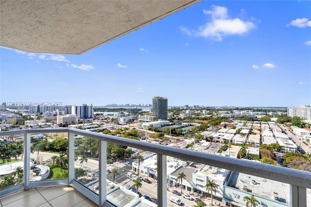balcony with a city view