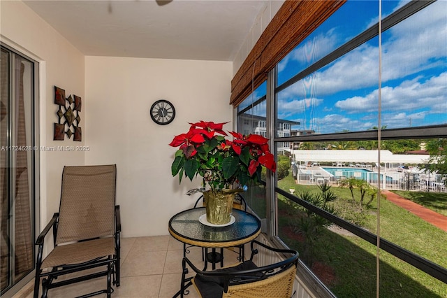 view of sunroom / solarium