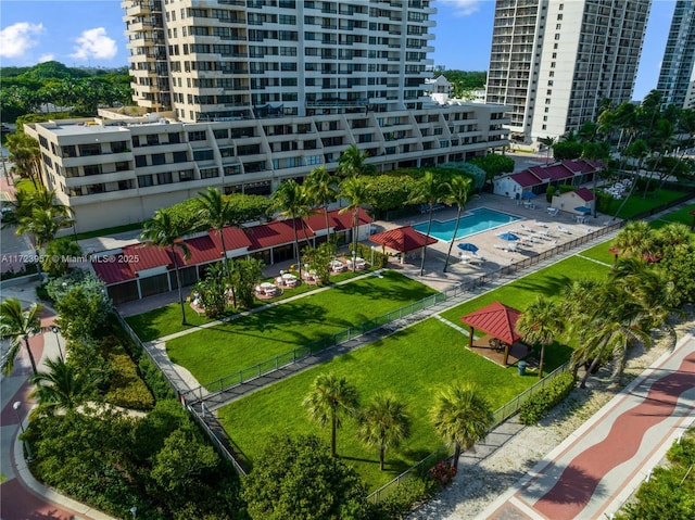 birds eye view of property