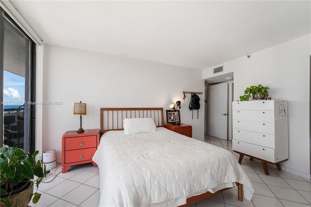 view of tiled bedroom