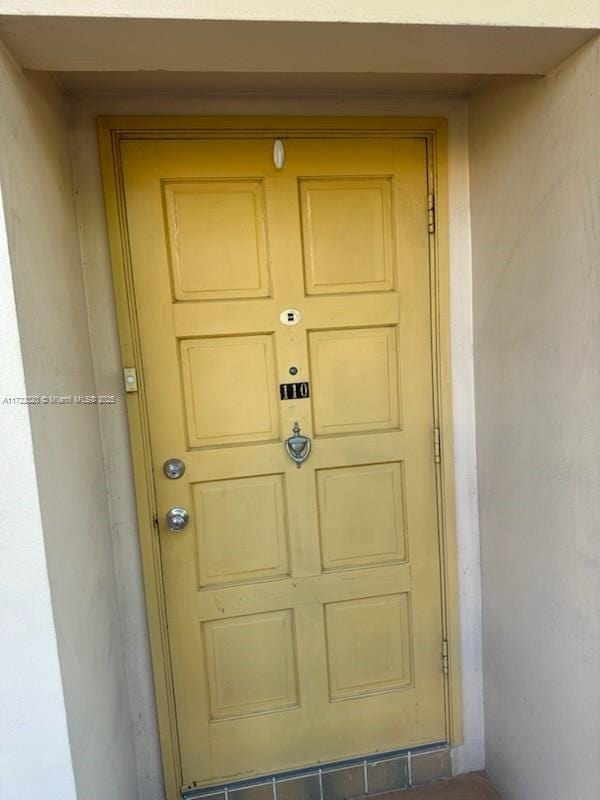 view of doorway to property