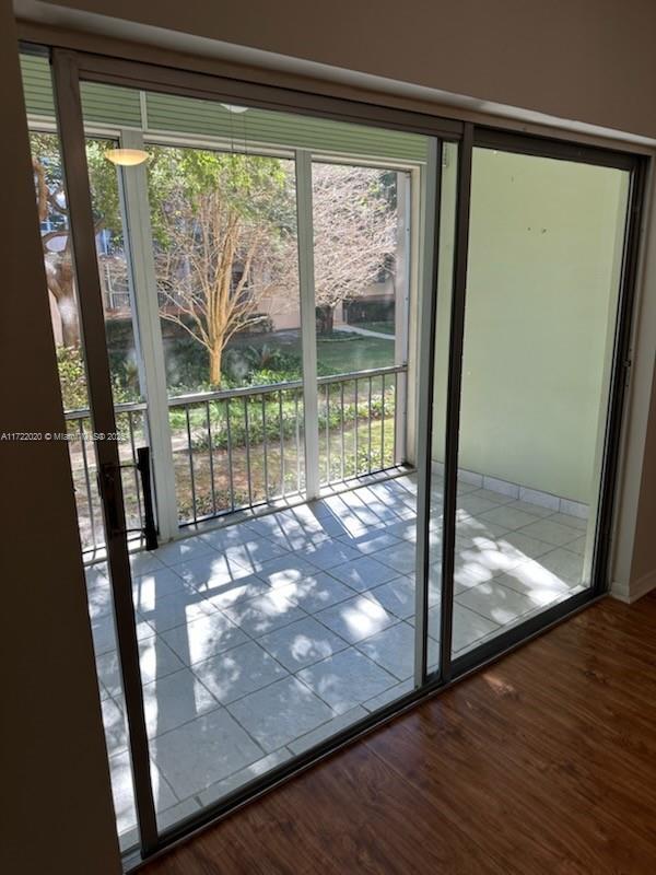 entryway featuring wood-type flooring