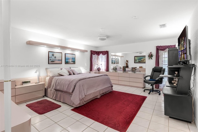 view of tiled bedroom