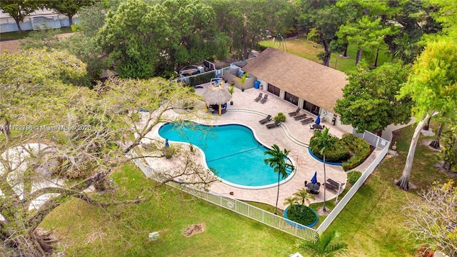 view of pool with a patio area