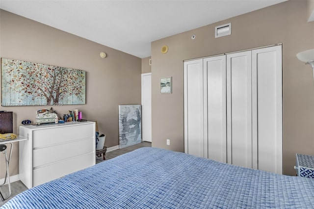 bedroom featuring wood-type flooring