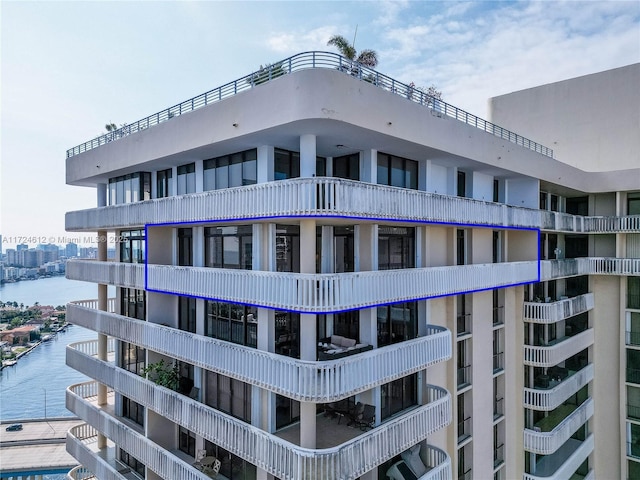 view of property featuring a water view